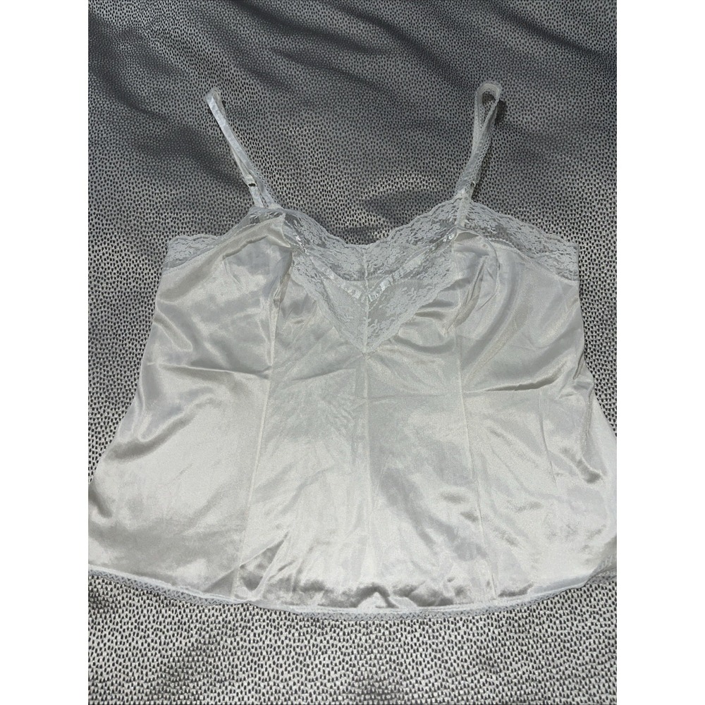 Vintage Formfit A Cut Above‎ Womens 38 ivory lace camisole lingerie tank top